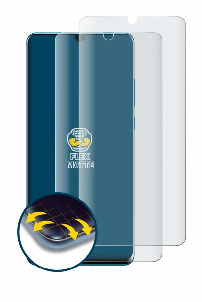 Immagine del dispositivo Huawei P30 Pro con un'ampia varietà di protezioni per lo schermo.