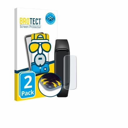 Parte frontale di una confezione del prodotto con il logo del marchio BROTECT. Accanto è raffigurato il dispositivo Samsung Ga