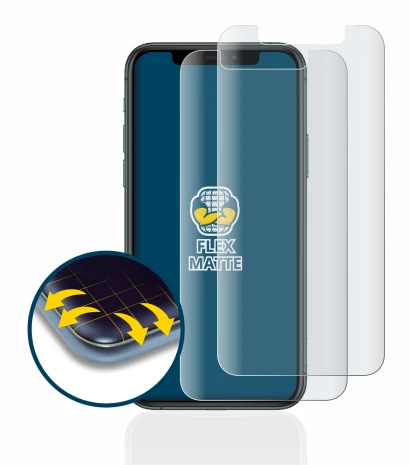 Immagine del dispositivo Apple iPhone 11 Pro con un'ampia varietà di protezioni per lo schermo.