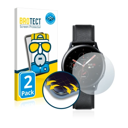 Parte frontale di una confezione del prodotto con il logo del marchio BROTECT. Accanto è raffigurato il dispositivo Samsung Ga