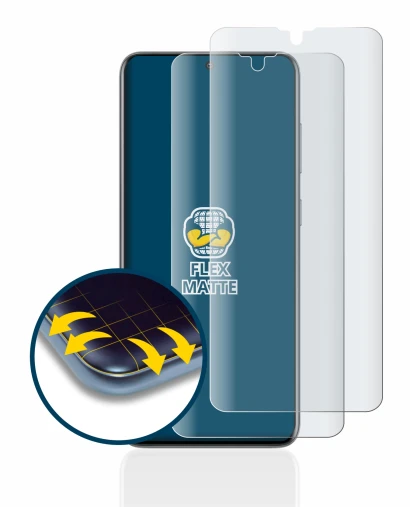 Immagine del dispositivo Samsung Galaxy S20 con un'ampia varietà di protezioni per lo schermo.