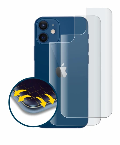 Immagine del dispositivo Apple iPhone 12 (Posteriore) con un'ampia varietà di protezioni per lo schermo.
