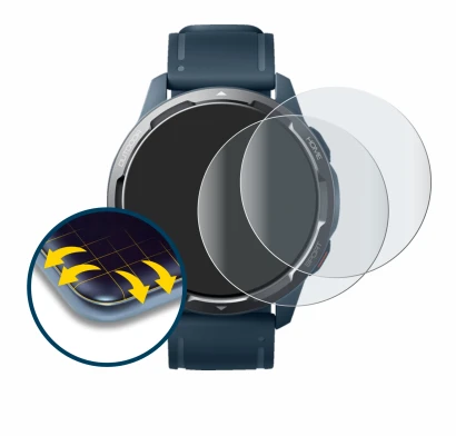 Immagine del dispositivo Xiaomi Watch S1 Active con un'ampia varietà di protezioni per lo schermo.
