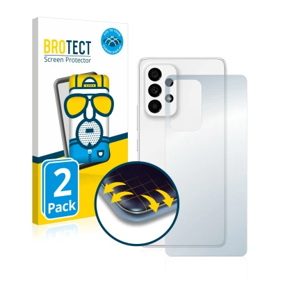 Parte frontale di una confezione del prodotto con il logo del marchio BROTECT. Accanto è raffigurato il dispositivo Samsung Ga