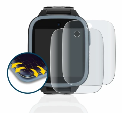 Immagine del dispositivo Xplora XGO3 (1a Gen.) con un'ampia varietà di protezioni per lo schermo.