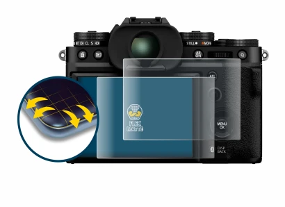 Immagine del dispositivo Fujifilm X-T5 con un'ampia varietà di protezioni per lo schermo.