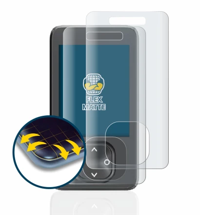 Immagine del dispositivo Dexcom G7 CGM con un'ampia varietà di protezioni per lo schermo.