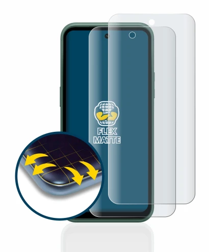 Immagine del dispositivo Nokia XR21 con un'ampia varietà di protezioni per lo schermo.