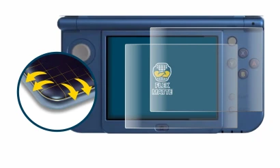 Immagine del dispositivo Nintendo New 3DS XL (Display inferiore) con un'ampia varietà di protezioni per lo schermo.