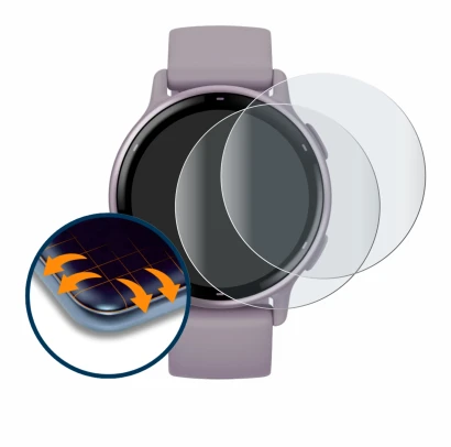 Immagine del dispositivo Garmin vivoactive 5 con un'ampia varietà di protezioni per lo schermo.