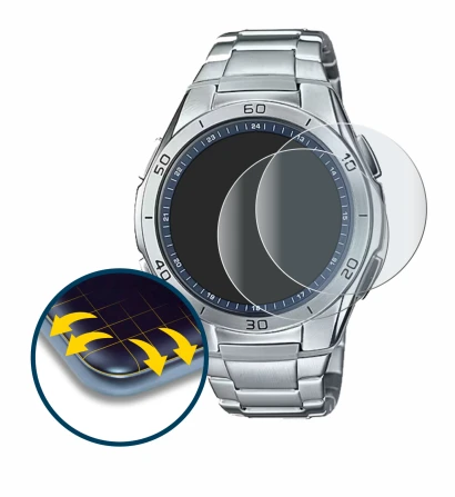 Immagine del dispositivo Casio WVA-M650D-2A con un'ampia varietà di protezioni per lo schermo.