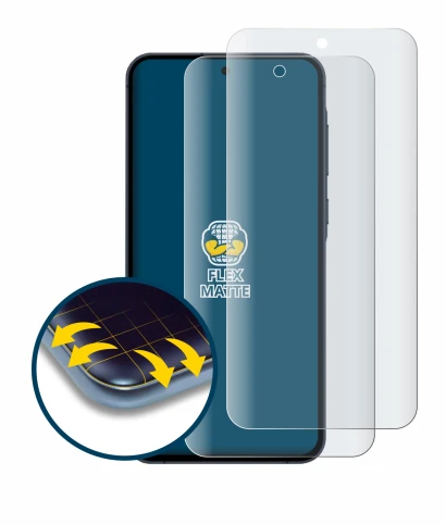 Immagine del dispositivo Samsung Galaxy A55 5G con un'ampia varietà di protezioni per lo schermo.