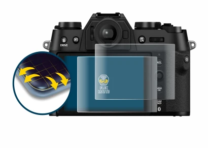 Immagine del dispositivo Fujifilm X-T50 con un'ampia varietà di protezioni per lo schermo.