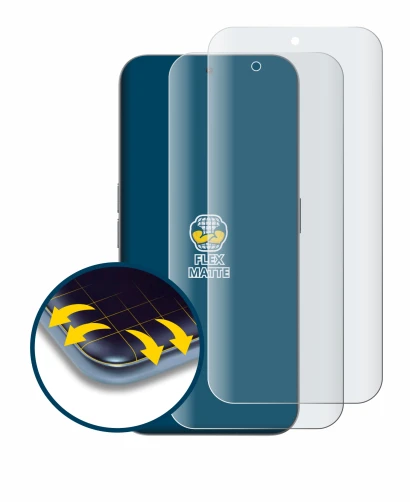 Immagine del dispositivo Nothing Phone (2a) Plus con un'ampia varietà di protezioni per lo schermo.