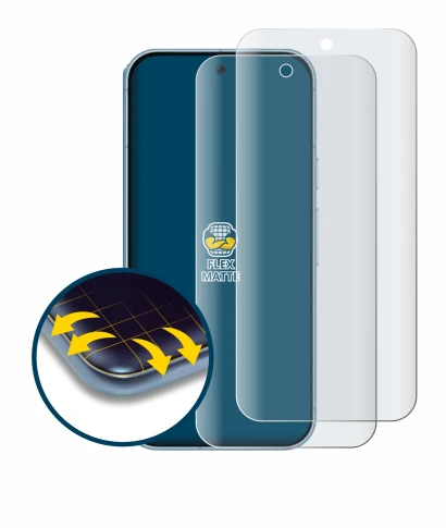 Immagine del dispositivo Google Pixel 9 Pro XL con un'ampia varietà di protezioni per lo schermo.