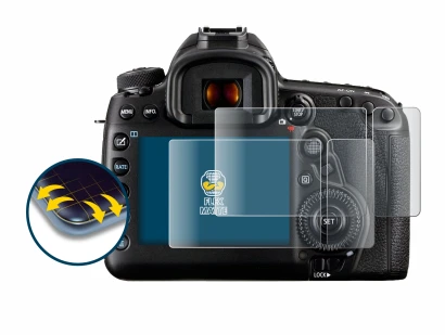 Immagine del dispositivo Canon EOS 5D Mark IV (Display + display a spalla) con un'ampia varietà di protezioni per lo schermo.