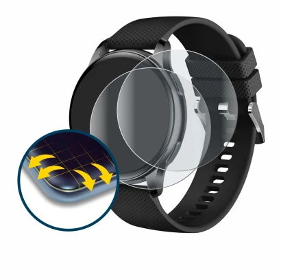 Immagine del dispositivo Maoo Ventura AMOLED Smartwatch 1.32" con un'ampia varietà di protezioni per lo schermo.