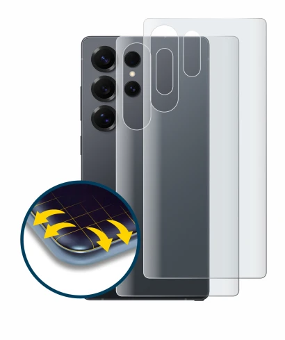 Immagine del dispositivo Samsung Galaxy S25 Ultra Enterprise Edition (Posteriore) con un'ampia varietà di protezioni per lo sc