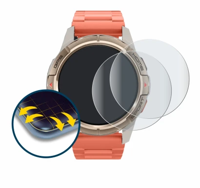 Immagine del dispositivo Xiaomi Mibro GS Active con un'ampia varietà di protezioni per lo schermo.