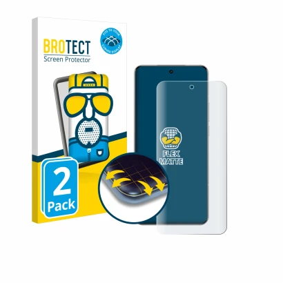 Parte frontale di una confezione del prodotto con il logo del marchio BROTECT. Accanto è raffigurato il dispositivo Xiaomi 15 