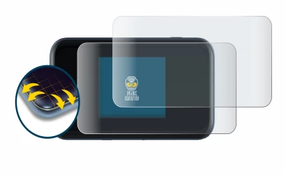 Immagine del dispositivo ZTE MU5002 con un'ampia varietà di protezioni per lo schermo.