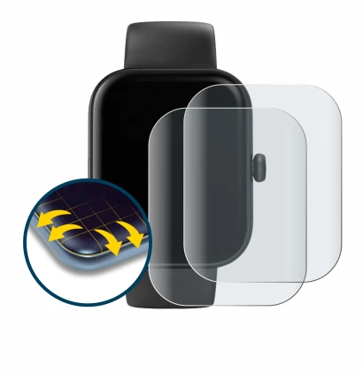 Immagine del dispositivo Hama Smartwatch 5000 con un'ampia varietà di protezioni per lo schermo.