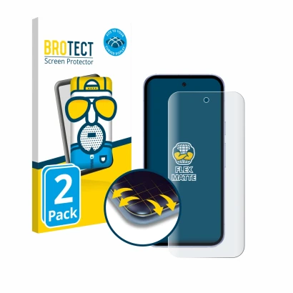 Parte frontale di una confezione del prodotto con il logo del marchio BROTECT. Accanto è raffigurato il dispositivo Google Pix