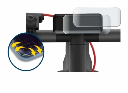 Immagine del dispositivo Navee V50i Pro con un'ampia varietà di protezioni per lo schermo.