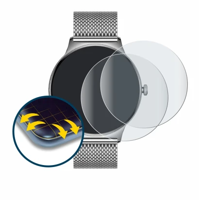 Immagine del dispositivo Pireware Slim Smartwatch con un'ampia varietà di protezioni per lo schermo.