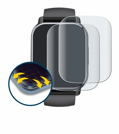 Immagine del dispositivo Poounur T80 1.95" con un'ampia varietà di protezioni per lo schermo.