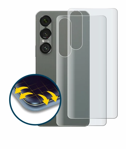 Immagine del dispositivo Sony Xperia 1 VII (Posteriore) con un'ampia varietà di protezioni per lo schermo.