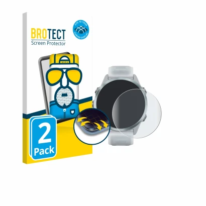 Parte frontale di una confezione del prodotto con il logo del marchio BROTECT. Accanto è raffigurato il dispositivo Garmin For