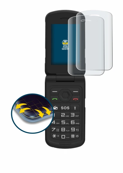 Immagine del dispositivo AGM M10 con un'ampia varietà di protezioni per lo schermo.