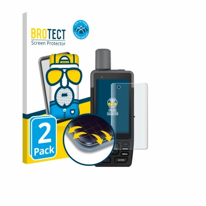 Parte frontale di una confezione del prodotto con il logo del marchio BROTECT. Accanto è raffigurato il dispositivo Garmin GPS