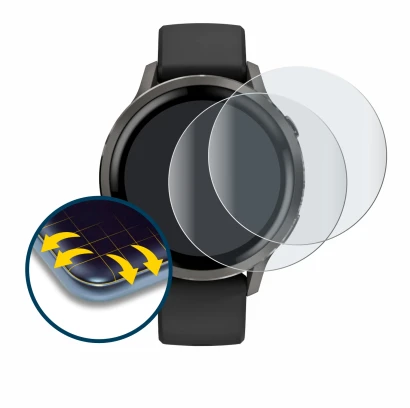 Immagine del dispositivo Garmin Venu 4 (41 mm) con un'ampia varietà di protezioni per lo schermo.