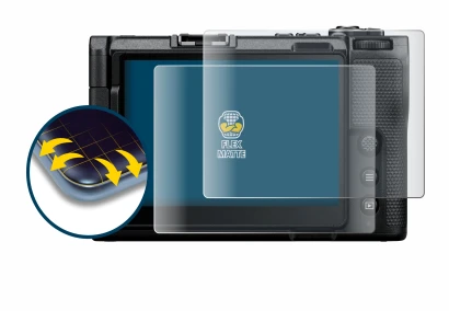 Immagine del dispositivo Nikon ZR con un'ampia varietà di protezioni per lo schermo.