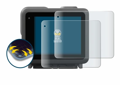 Immagine del dispositivo GoPro Lit Hero con un'ampia varietà di protezioni per lo schermo.