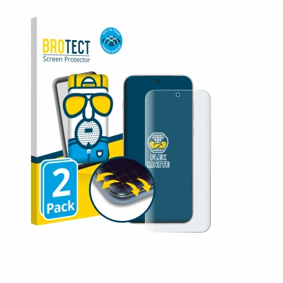 Parte frontale di una confezione del prodotto con il logo del marchio BROTECT. Accanto è raffigurato il dispositivo OnePlus 15