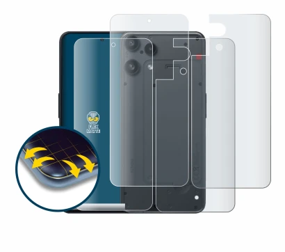 Immagine del dispositivo Nothing Phone (3a) Lite (Fronte+Retro) con un'ampia varietà di protezioni per lo schermo.