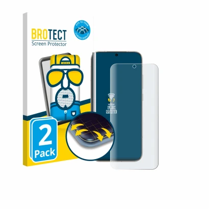 Parte frontale di una confezione del prodotto con il logo del marchio BROTECT. Accanto è raffigurato il dispositivo Honor Magi