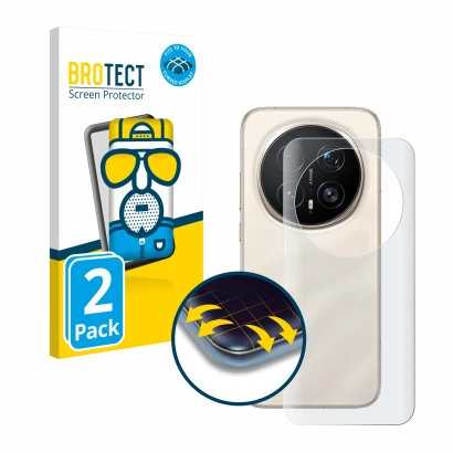 Parte frontale di una confezione del prodotto con il logo del marchio BROTECT. Accanto è raffigurato il dispositivo Honor Magi