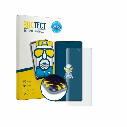 Parte frontale di una confezione del prodotto con il logo del marchio BROTECT. Accanto è raffigurato il dispositivo Honor Magi