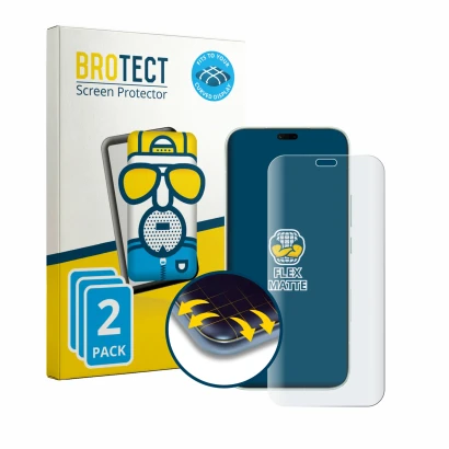 Parte frontale di una confezione del prodotto con il logo del marchio BROTECT. Accanto è raffigurato il dispositivo Honor 600e