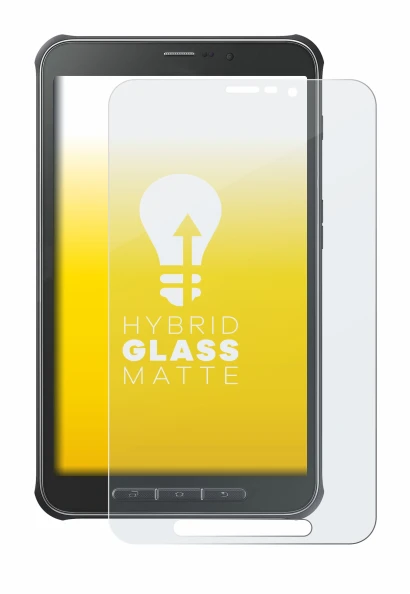 Immagine del dispositivo Samsung Galaxy Tab Active SM-T365 con un'ampia varietà di protezioni per lo schermo.