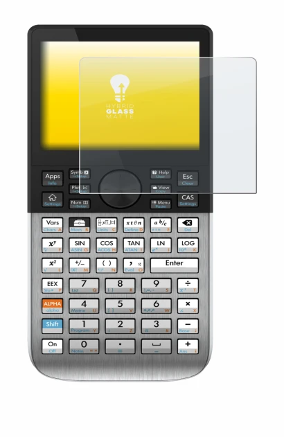 Immagine del dispositivo HP Prime con un'ampia varietà di protezioni per lo schermo.