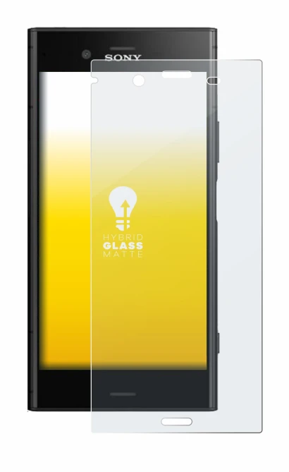 Immagine del dispositivo Sony Xperia XZ1 con un'ampia varietà di protezioni per lo schermo.