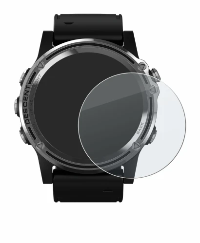 Immagine del dispositivo Garmin Descent Mk1 con un'ampia varietà di protezioni per lo schermo.