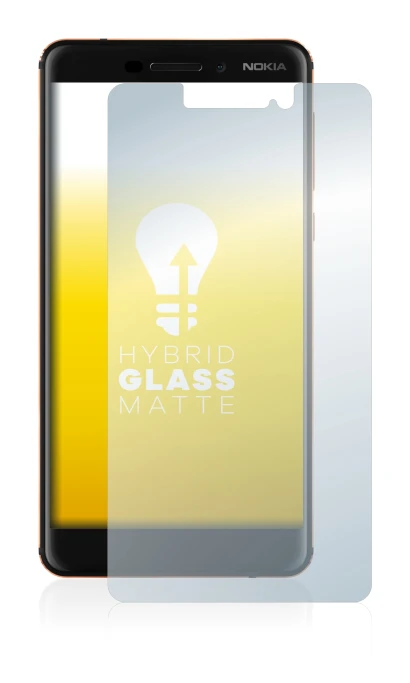 Immagine del dispositivo Nokia 6.1 con un'ampia varietà di protezioni per lo schermo.