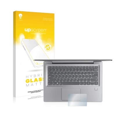 Parte frontale di una confezione del prodotto con il logo del marchio upscreen. Accanto è raffigurato il dispositivo Lenovo Id