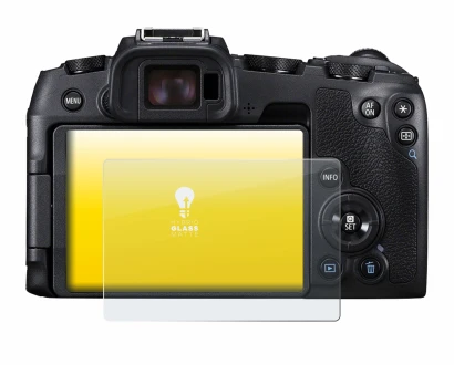 Immagine del dispositivo Canon EOS RP con un'ampia varietà di protezioni per lo schermo.